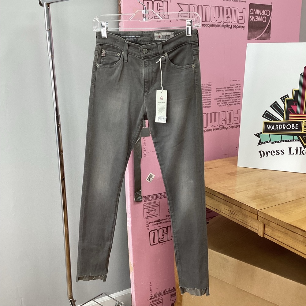 AG Adriano Goldschmied Farrah Skinny Ankle Grey Jeans